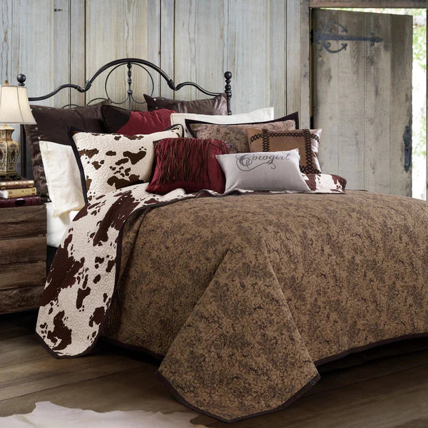 Elsa Cowhide Reversible Quilt Set