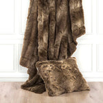 Oversize Faux Fur Wolf Throw