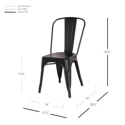 Classic Cafe Metal Chair Set