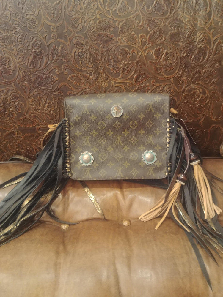 Upcycled Louis Vuitton Fringe Handbags